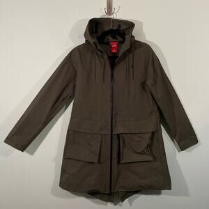 Nike Tech Women's Green Full Zip Hooded Fishtail Shell Parka Size S #859541-325